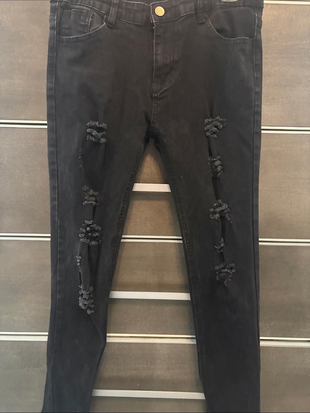 Black Distressed Boys Jeans size 16
